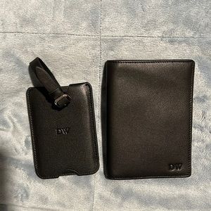DW leatherworks passport holder‎ and luggage tag